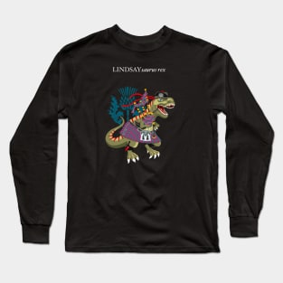 Clanosaurus Rex LINDSAYsaurus Rex Lindsay Family Clan Scottish Tartan Long Sleeve T-Shirt